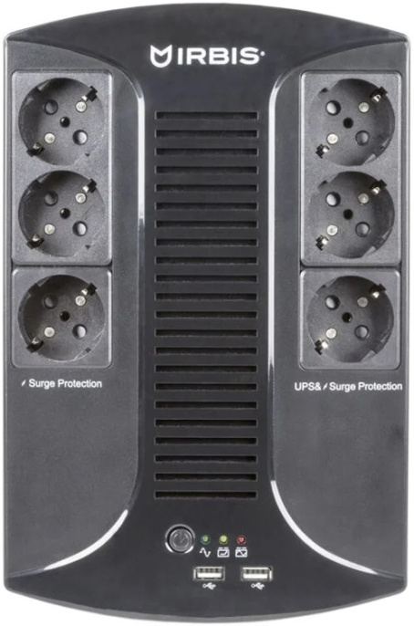 Источник бесперебойного питания IRBIS ISBR800E UPS Personal plus 800VA/480W, AVR, 6xSchuko outlets 6 w battery support