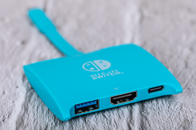 Док-станция Switch CABLETIME CB40U CT-SHUB31-PBU для Nintendo Switch OLED 3 в 1 USB C HUB Blue