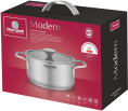 Кастрюля 2л Rondell Modern RDS-1746, нержавеющая сталь, с крышкой