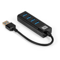 USB-Хаб концентратор 4-в-1 ExeGate DUB-4TP кабель-адаптер USB3.0 -- 4xUSB3.0, Plug&Play, черный EX296925RUS