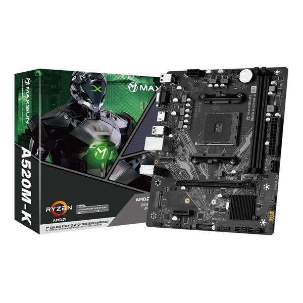 MAXSUN MS-Challenger A520M-K Socket AM4, mATX, 2*DDR4, VGA+HDMI, 3*SATA3, 1*M.2, 1*PCIEx16/1*PCIEx1, 4*USB2.0, 2*USB 3.2 Gen1, LAN 1*1G, RTL