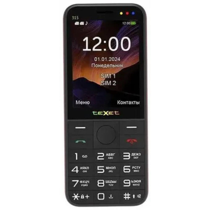 TEXET TM-315 цвет черный-красный (127291)