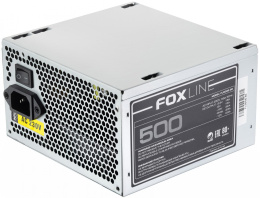 Блок питания 500Вт/ Power Supply Foxline, 500W, ATX, APFC, 120FAN, CPU 8 4+4 pin, MB 24pin, PCI-E 6+2pin, 1*PATA, 3*SATA, 80+ FL500S-80