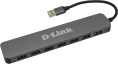 Концентратор D-Link DUB-H7/F1A, 7-ми портовый USB 2.0 концентратор, скорость до 480 Мбит/с