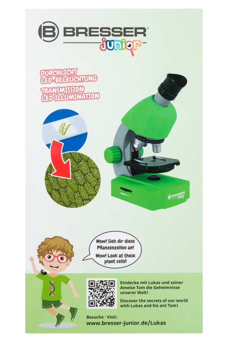Микроскоп Bresser Junior 40x-640x, зеленый