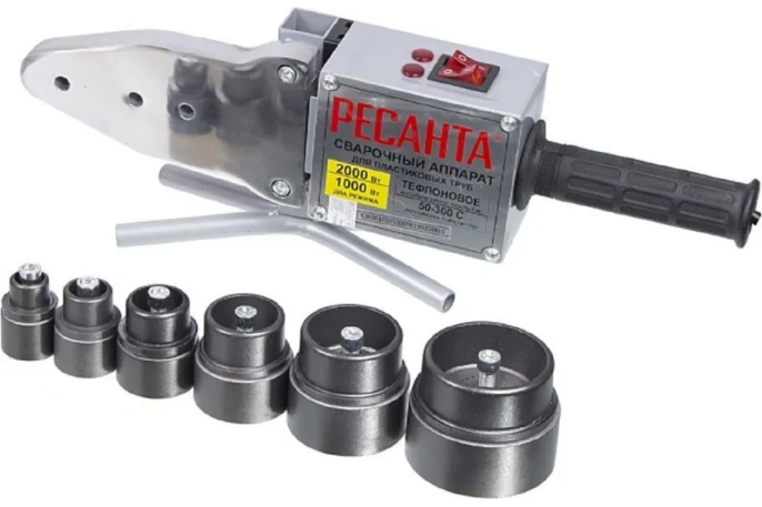 Сварочный аппарат для пластиковых труб Ресанта АСПТ-2000,  2кВт,  до 300°С,  кейс [65/55]