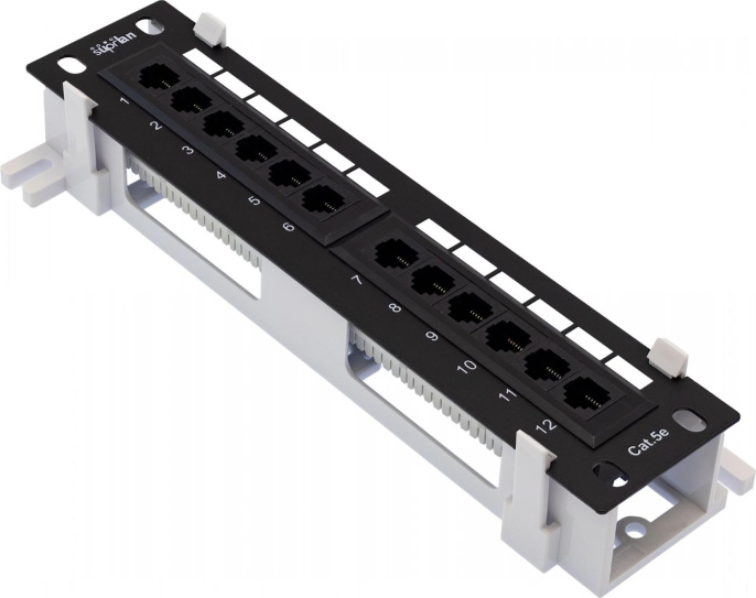 Патч-панель Suprlan 10-0407 10" 1U 12xRJ45 кат.5E UTP