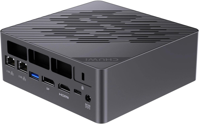 ПК Мини Chuwi AuBox Ryzen AI 9 365 2 32Gb SSD1Tb Radeon 880M Windows 11 Pro 2x2.5GbitEth WiFi BT 120W серебристый/черный (17131075)