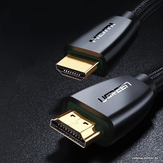 Кабель UGREEN HD118 40409 HDMI Male To Male Cable With Braid. Длина 1,5 м. Цвет: черный (40409_)