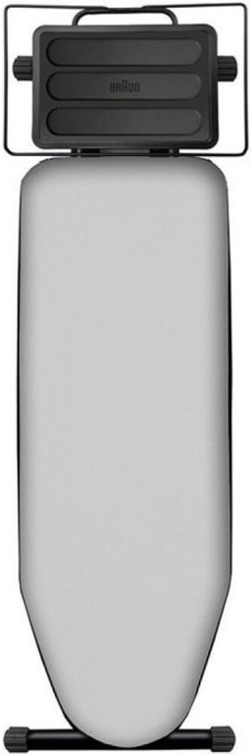 Гладильная доска Braun IB3001BK Черный AX12810002 напольная, 122х40 см, хлопковый чехол, 7 ступеней регулировки высоты, цвет: черный