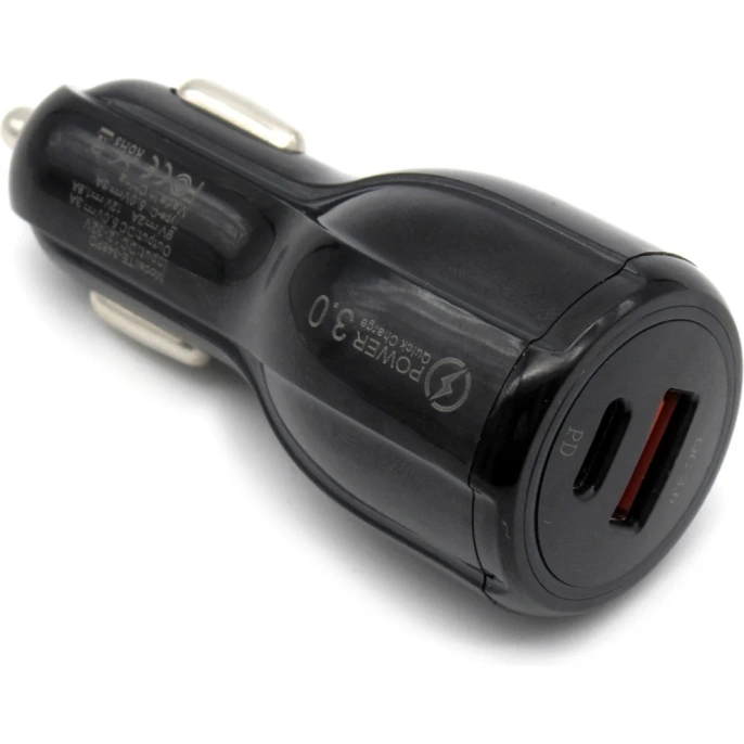 автомобильное зарядное устройство Вымпел USB (1Type-C +1USB, PD+QC3.0) 9210