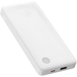 Портативное зарядное устройство Baseus P10067500213-00 Airpow Lite Power Bank 10000mAh 15W с кабелем USB to Type-C 30cm Moon White PPAP10A