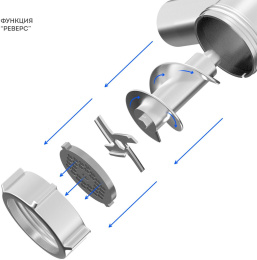 Мясорубка Galaxy Line GL 2419 1600Вт черный/серебристый