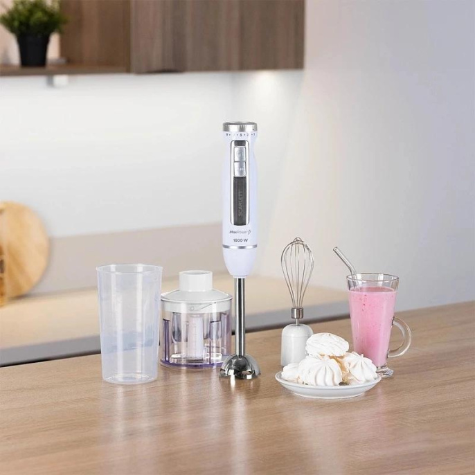 Блендер погружной Scarlett SC-HB42F29 1600Вт белый/серебристый