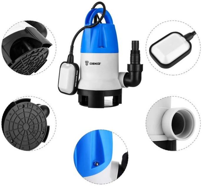 Насос дренажный Deko DWP-750P 750Вт 10000л/час 076-0515