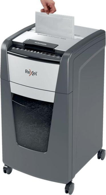 Уничтожитель бумаг Rexel Optimum AutoFeed 300M, с автоподачей, P-5, 2х15 мм, 300 лист. одновременно, 60л [2020300meu]