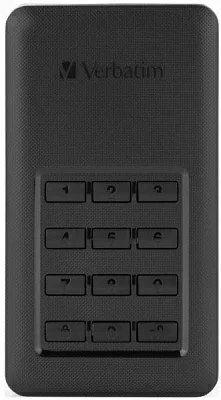 Внешний накопитель Verbatim portable ssd STORE N GO SECURE SSD WITH KEYPAD USB 3.1 GEN 1 256GB, 256-bit AES ENCRYPTION