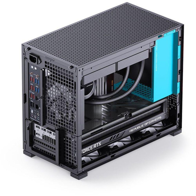 Корпус без блока питания Case JONSBO D32 PRO, Mini-Tower, TG, no fan, 2xUSB-A 3.2 + 1xUSB-C 3.2, mATX, mDTX, mITX Black (D32 PRO BLACK)