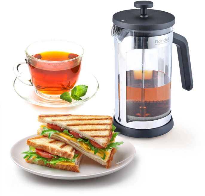 Френч-пресс Rondell Brando RDS-2026, 0.6л, черный