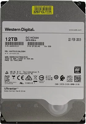 Жёсткий диск HDD 12 Tb SATA 6Gb/s Western Digital/HGST Ultrastar He12 HUH721212ALE604 3.5"7200rpm 256Mb