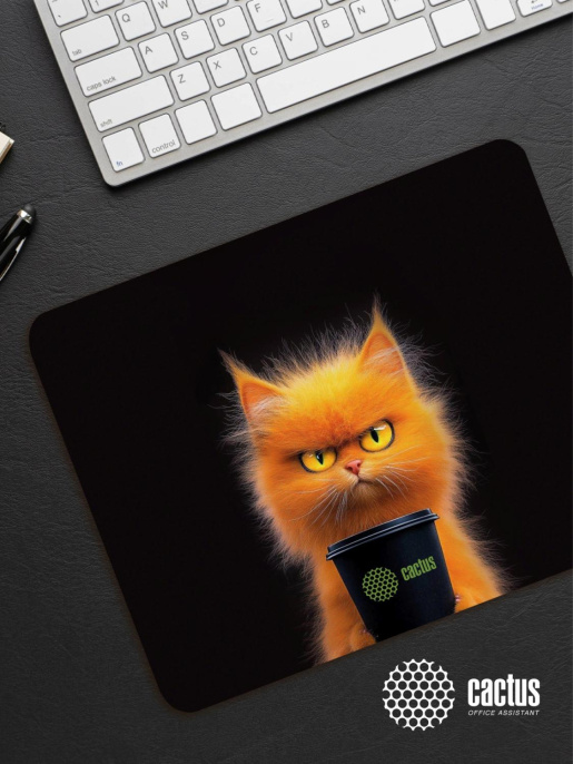 Коврик для мыши Cactus Red Cat 220x180x2мм CS-MPC-P11XS