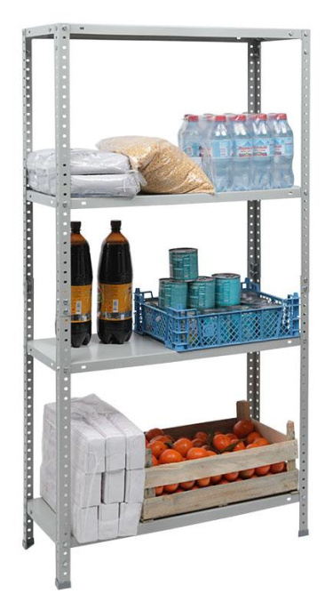 Стеллаж ПРАКТИК ES 150KD металл, 1450x750x300мм серый [s24099033402]