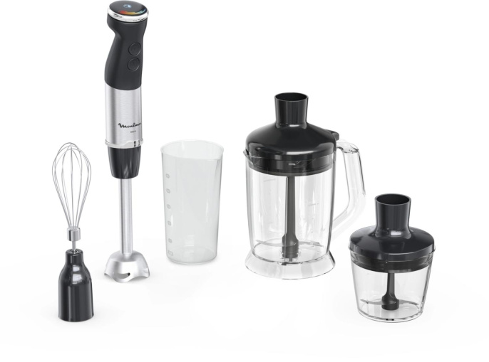 Блендер Moulinex DD67L810,  погружной,  серебристый/черный
