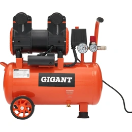 Безмасляный малошумный компрессор Gigant (25 л; 8 бар; 225 л/мин) GSWK-25/1400