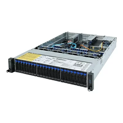 Платформа системного блока Gigabyte R282-Z91 2U, 2x Epyc 7002/7003, 32x DIMM DDR4, 24x 2.5" SAS/SATA, 2x 1Gb/s (Intel I350-AM2), 2x "2.5" SAS/SATA in rear side, Ultra-Fast M.2 with PCIe Gen3 x4, 2 x PCIe Gen4, Aspeed AST2500, 2x 1600W 80 PLUS Platinum (6N