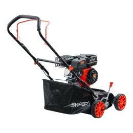 Аэратор-скарификатор Skiper AS400 шир 40 см, 8 лс, 8 уров.обработки, ручн.привод, травосб.45 см (SAS400.00)