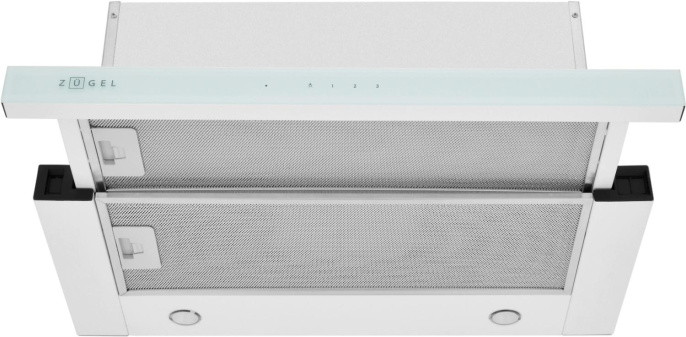 Вытяжка встраиваемая Zugel ZHT652GW белый управление: сенсорное 1 мотор
