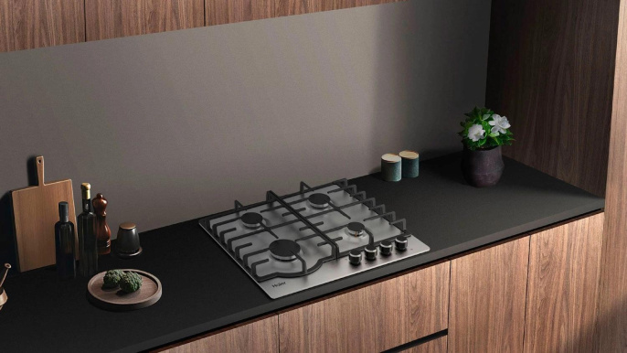 Газовая варочная поверхность Haier HHX-M64RNVX нержавеющая сталь (TD0050126RU)