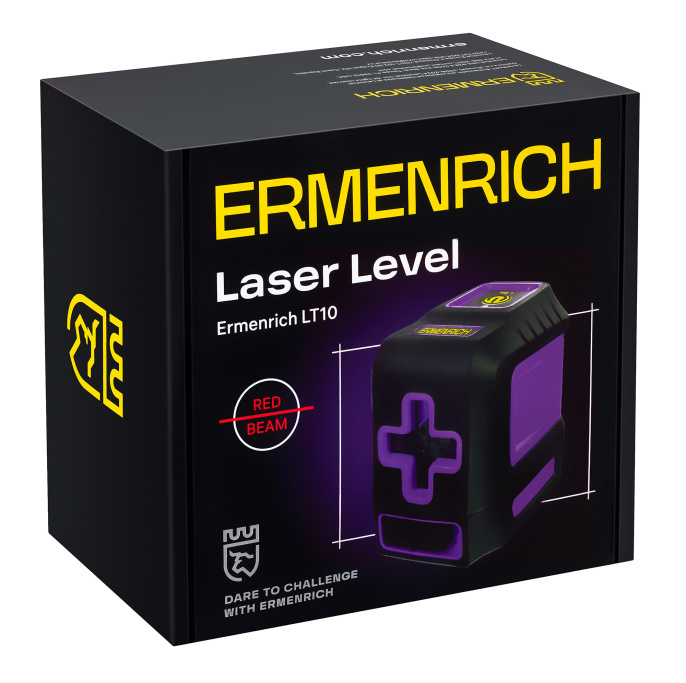 Лазерный уровень Ermenrich BASE LT10, фиолетовый