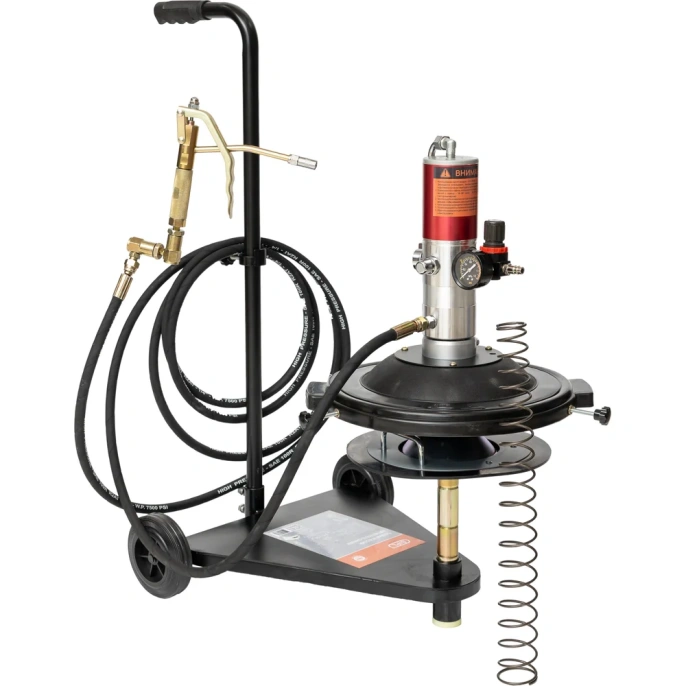 Пневматический нагнетатель смазки SIPL на ведро 20л. с тележкой GZ-7