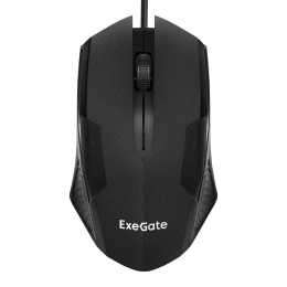 Мышь ExeGate Professional Standard SH-9025S-OEM (USB, оптическая, 1000dpi, 3D, 3 кнопки и колесо прокрутки, длина кабеля 1,7м, черная, brown box) EX293641RUS