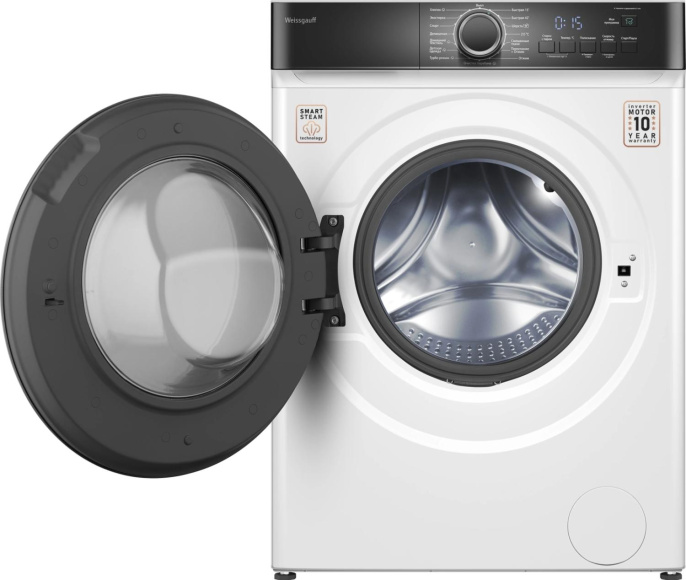 Стиральная машина WEISSGAUFF WM 4427 Inverter Steam, с фронтальной загрузкой, 7кг, 1200об/мин, с паром, инверторная