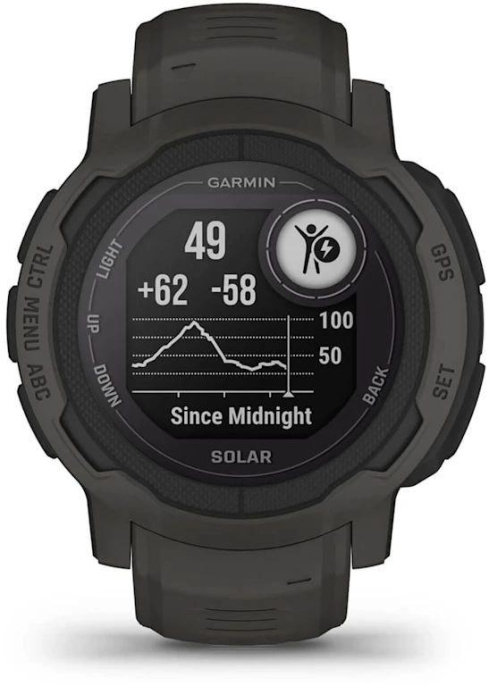 Смарт-часы Garmin Instinct 2 Solar,  45мм,  0.9",  черный