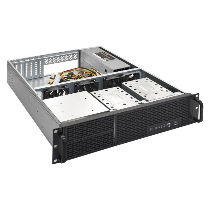 Серверная платформа ExeGate Pro 2U550-06/2U2088 RM 19", высота 2U, глубина 550, Redundant БП 2x1300W, USB+USB3.0 EX304275RUS