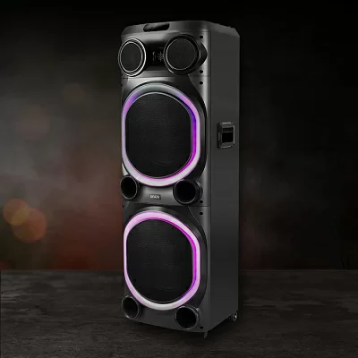 Колонки GM-204 GINZZU Переносная Bluetooth MIDI-система, 200W, BT(V5.0; профили A2DP, AVRCP)/TWS/USB/TF/FM/MIC/ДУ/Аудиовход для гитары/Эквалайзер