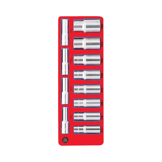 Набор глубоких головок 12-гранных (12 пр; 10-30 мм; 1/2") МАСТАК 5-014212