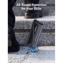 Бокс внешний для жесткого диска UGREEN CM578 (15512) M.2 NVMe SSD Enclosure с кабелем USB-C к USB-C и USB-C к USB-A. Цвет: серый космос