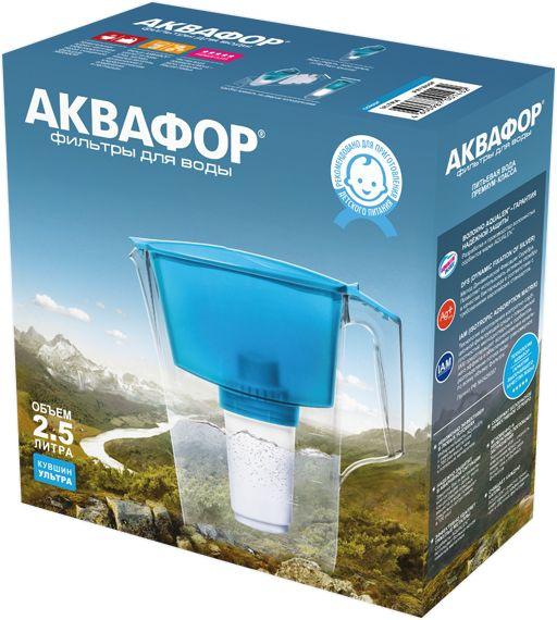 Фильтр-кувшин для очистки воды Аквафор Ультра P87A5F, коралловый, 2.5л [512084]