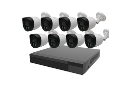 Комплект проводных 8*IPC+NVR iSeeTec 4 IPC купольные+4 IPC циллиндрические 1/3" Aptina 1.3 MP CMOS,720P/SVGA/D1@25fps,2.0 MP HD Lens, IR-CUT R LED: 5x24 pcs, IR Range: 20M, Board Lens 4 mm 9CH H.264 NVR, LINUX OS, Touch Front Panel, Win8 Style UI, User-