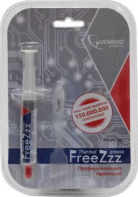 Термо паста Gembird FreeZzz GF-01-5 для радиаторов, 5гр, шприц