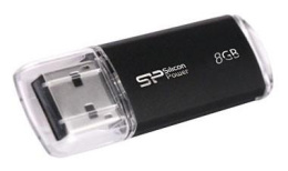 Флешка USB Silicon Power Ultima II-I Series 8ГБ, USB2.0, черный [sp008gbuf2m01v1k]