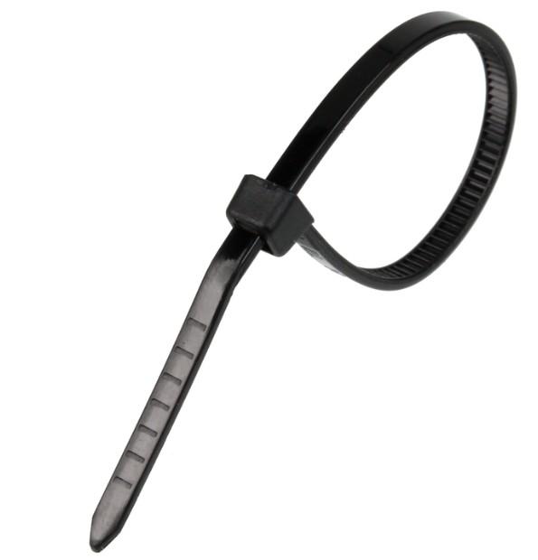 Стяжка хомут нейлоновая ExeGate CV66-250x3.6B нейлон 6.6, 250x3.6мм, неоткрывающаяся, halogen free, -40°C - +85°C, черная, 100 шт EX253853RUS