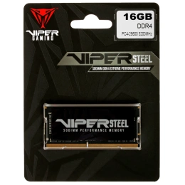 Оперативная память DDR4 16GB 3200MHz Patriot PVS416G320C8S Steel Series RTL PC4-25600 CL22 SO-DIMM 260-pin 1.2В single rank с радиатором Ret