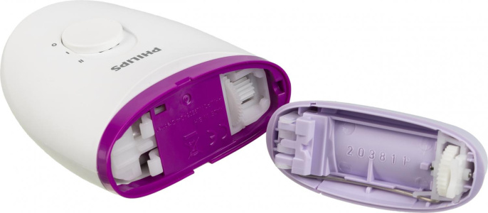 Эпилятор Philips BRE225/00 скор.:2 от электр.сети белый/фиолетовый