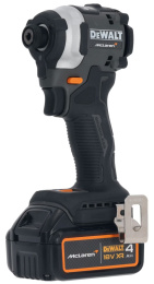 Винтоверт DeWalt DCF85MM1T-QW (бесщеточный двигатель, питание: аккумулятор, Li-Ion, 18В, 4Ач, патрон: шестигранный (HEX), 1/4, мощность: 475Вт, 1000-3250об/мин, 205Нм, 3800уд/мин, размер зажимаемой оснастки: 6.35мм, подсветка, реверс, комплектация: аккуму