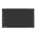 Exegate EX298617RUS Шкаф телекоммуникационный 19" настенный 6U ExeGate EC-WM-6U.450.M.BLACK 19”, 6U, 600x450x370mm ШхГхВ , передняя дверь металл, съемные боковые панели, пыле- и влагозащита IP23, че